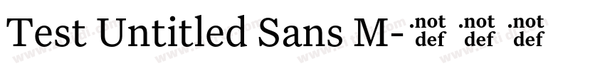 Test Untitled Sans M字体转换